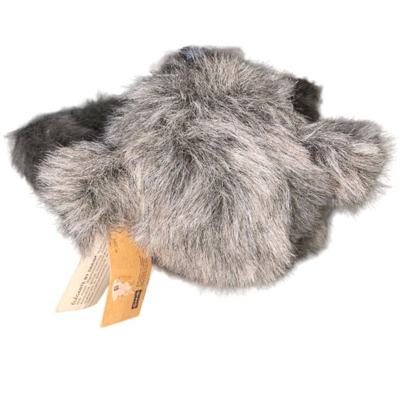 Elegant Plush Teddy Bear By Dakin With Glasses & Knit Scarf Gray Fur 12 Inch Col - Picture 6 of 12